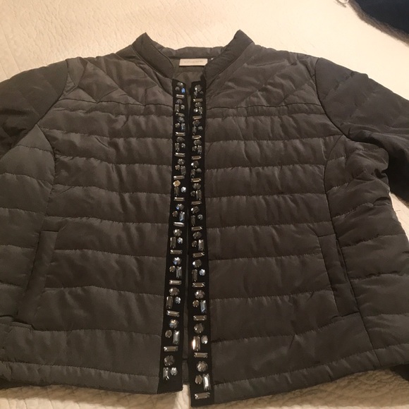 Chico’s Quilted Jacket with Jeweled Front - Picture 6 of 6